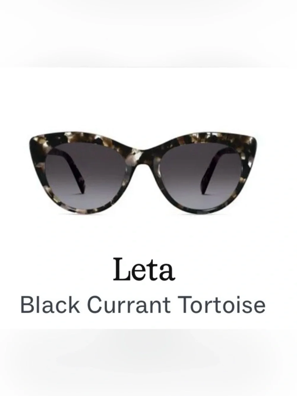 Warby Parker Cat-Eye Tortoiseshell Glasses - Black Currant W172 52-19-140